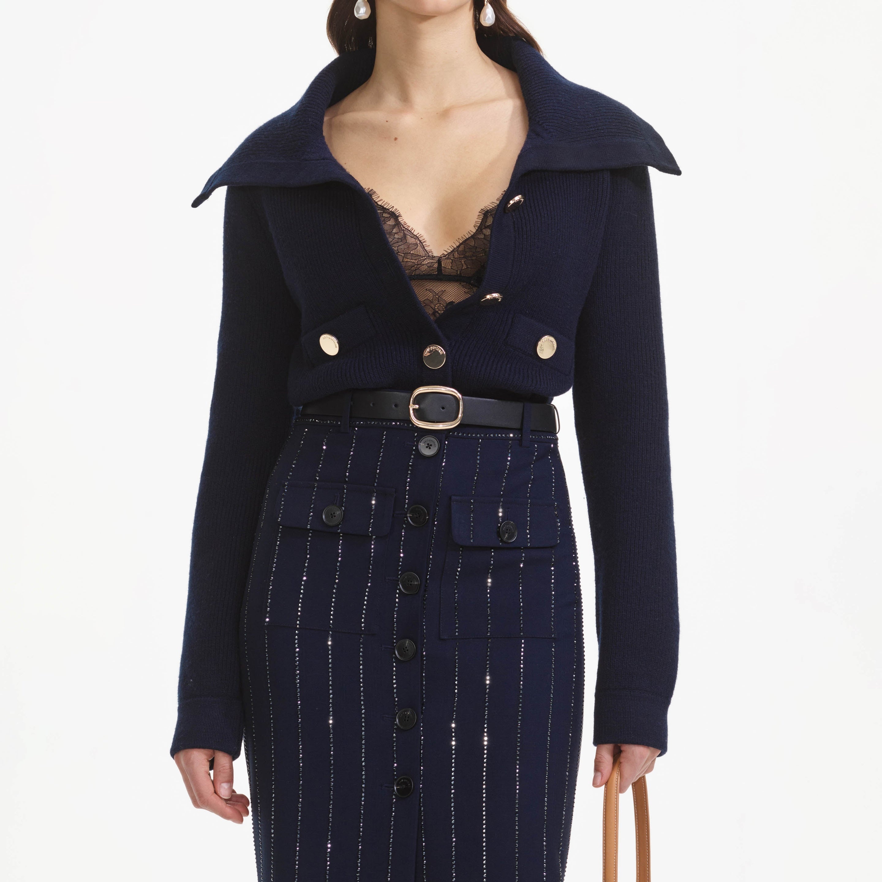 Navy Relaxed Fit Cardigan - 4