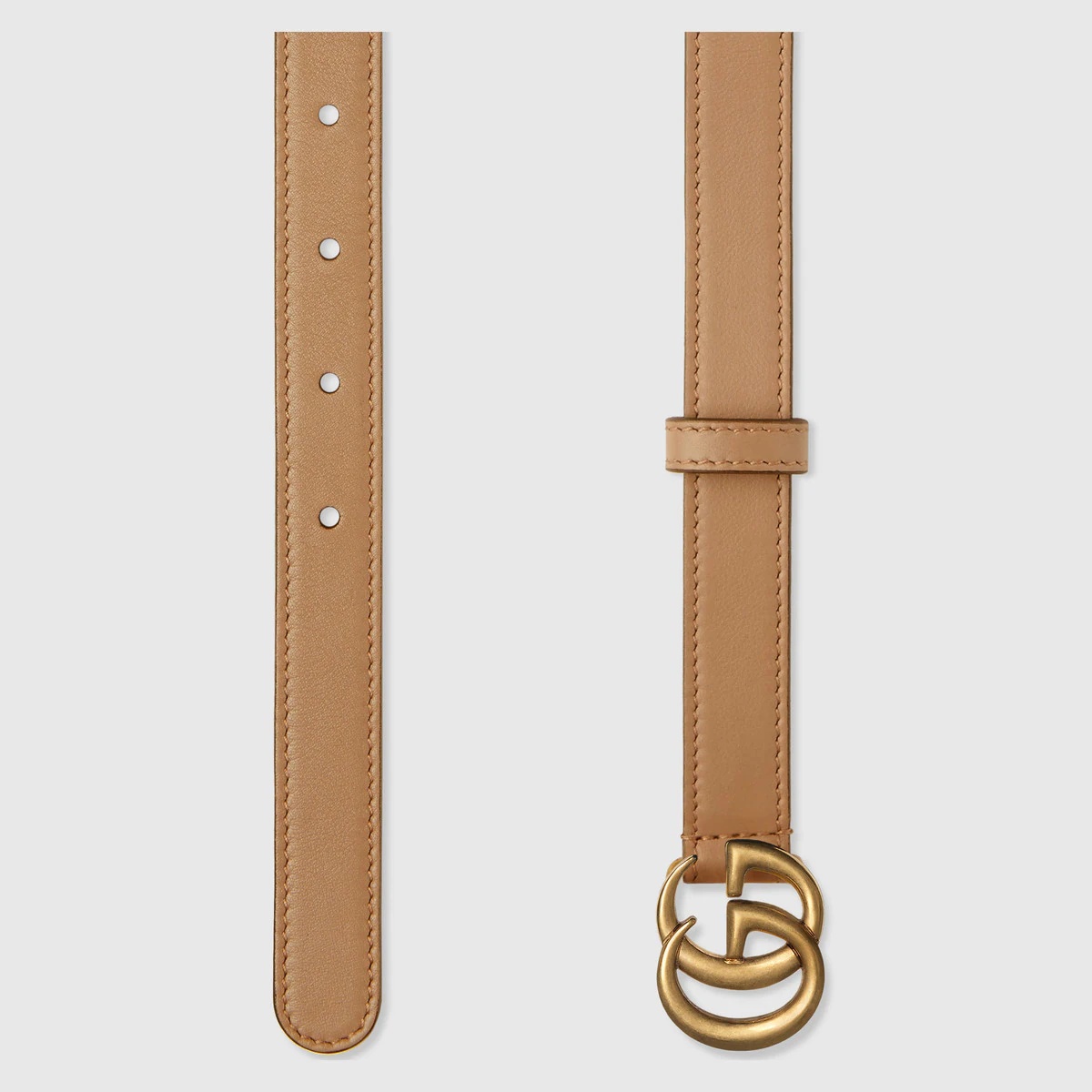 Thin belt with Double G buckle - 2