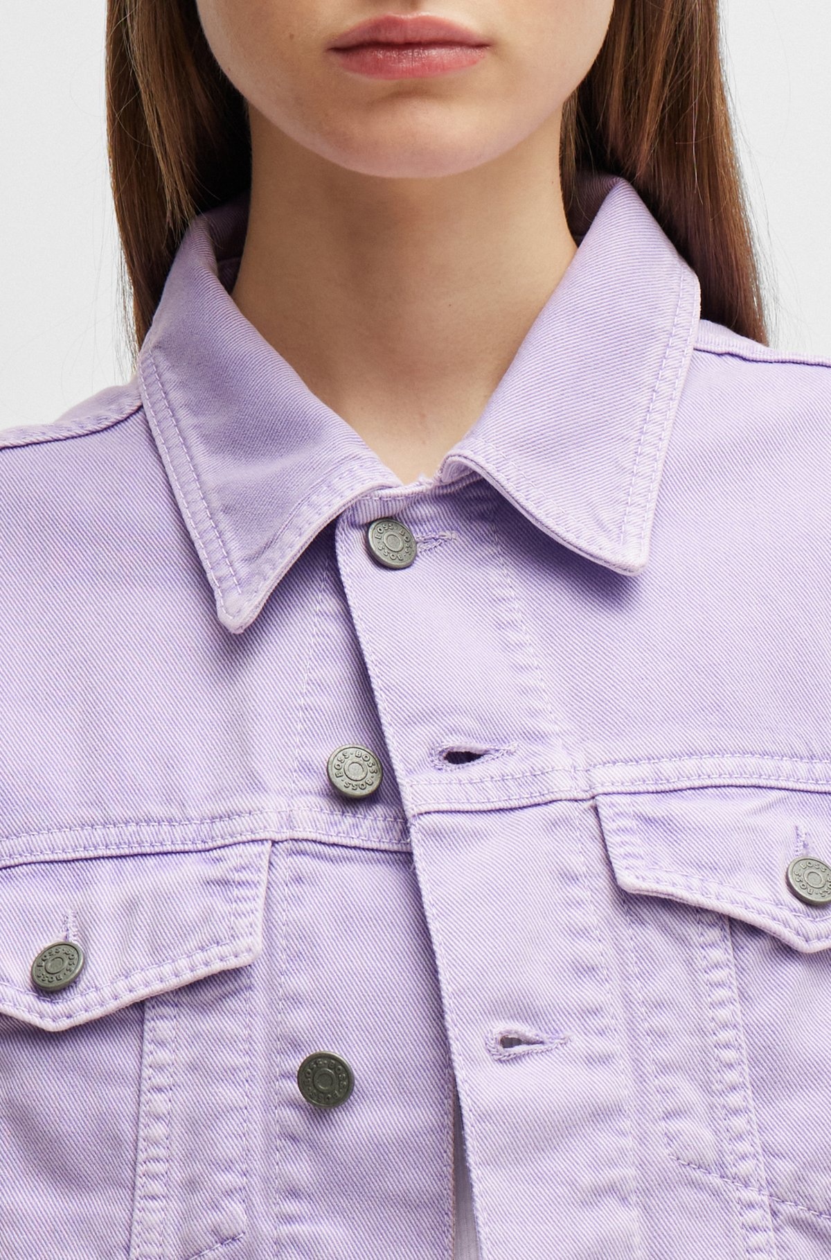 SHORT-SLEEVED JACKET IN COTTON DENIM - 5