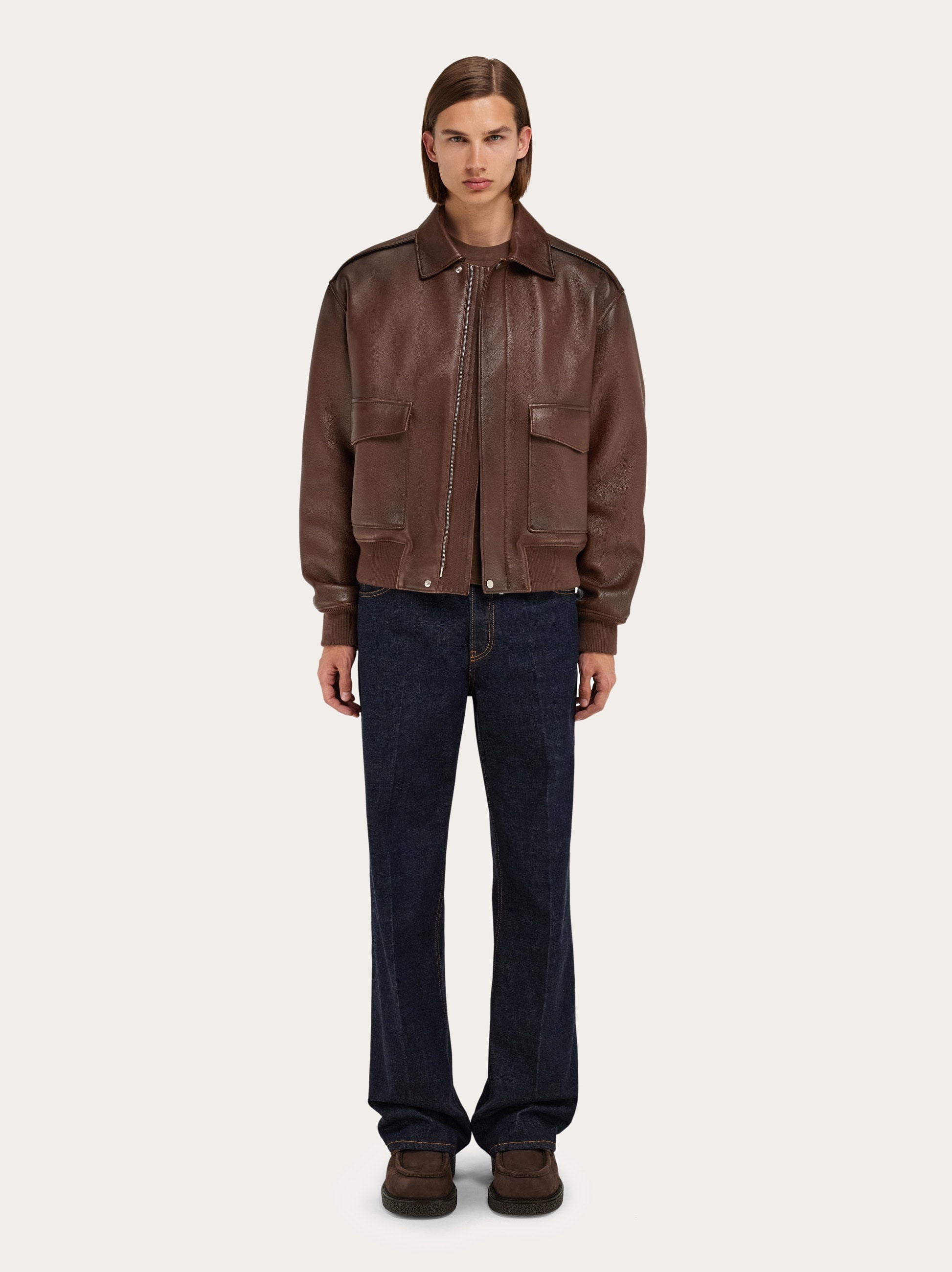 Leather blouson - 7