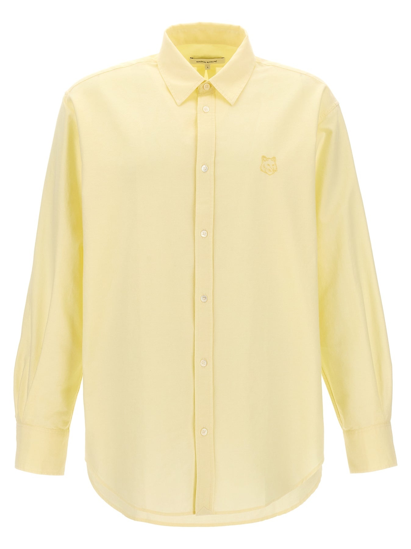 Maison Kitsuné Contour Fox Head Skate Shirt, Blouse Yellow
