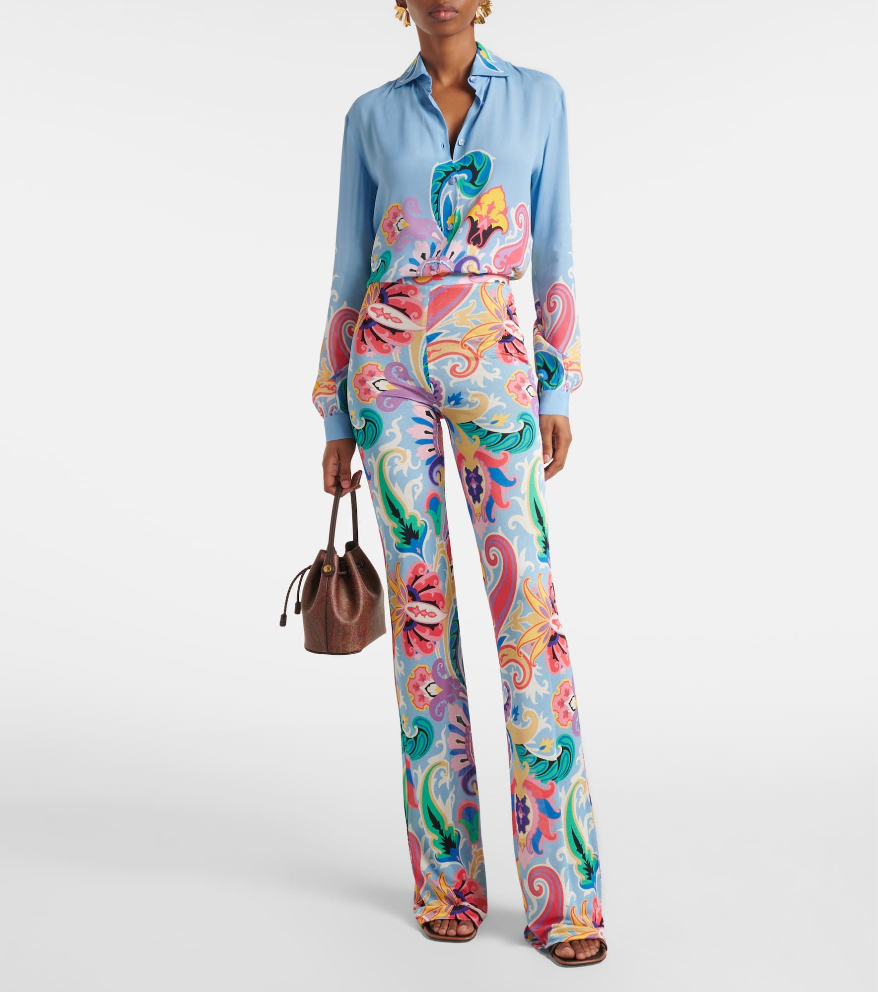 Printed satin shirt - 2