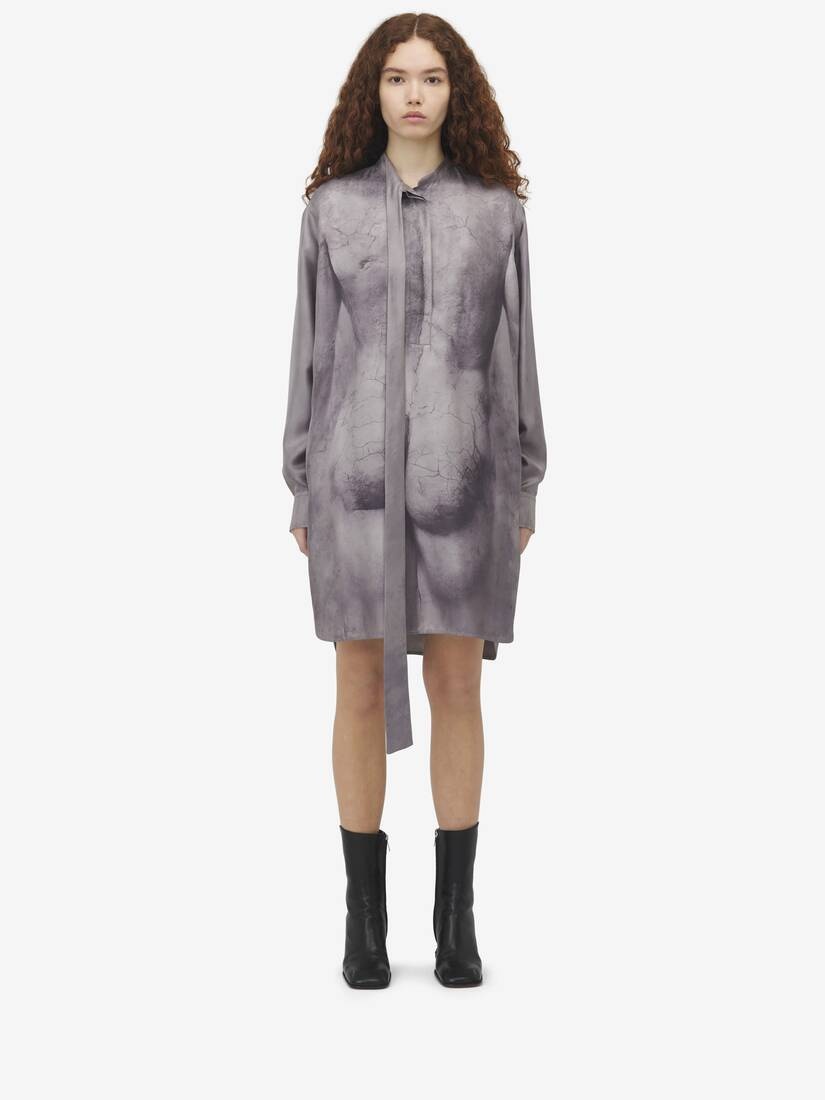 Sculpted Bum Mini Shirt Dress - 1