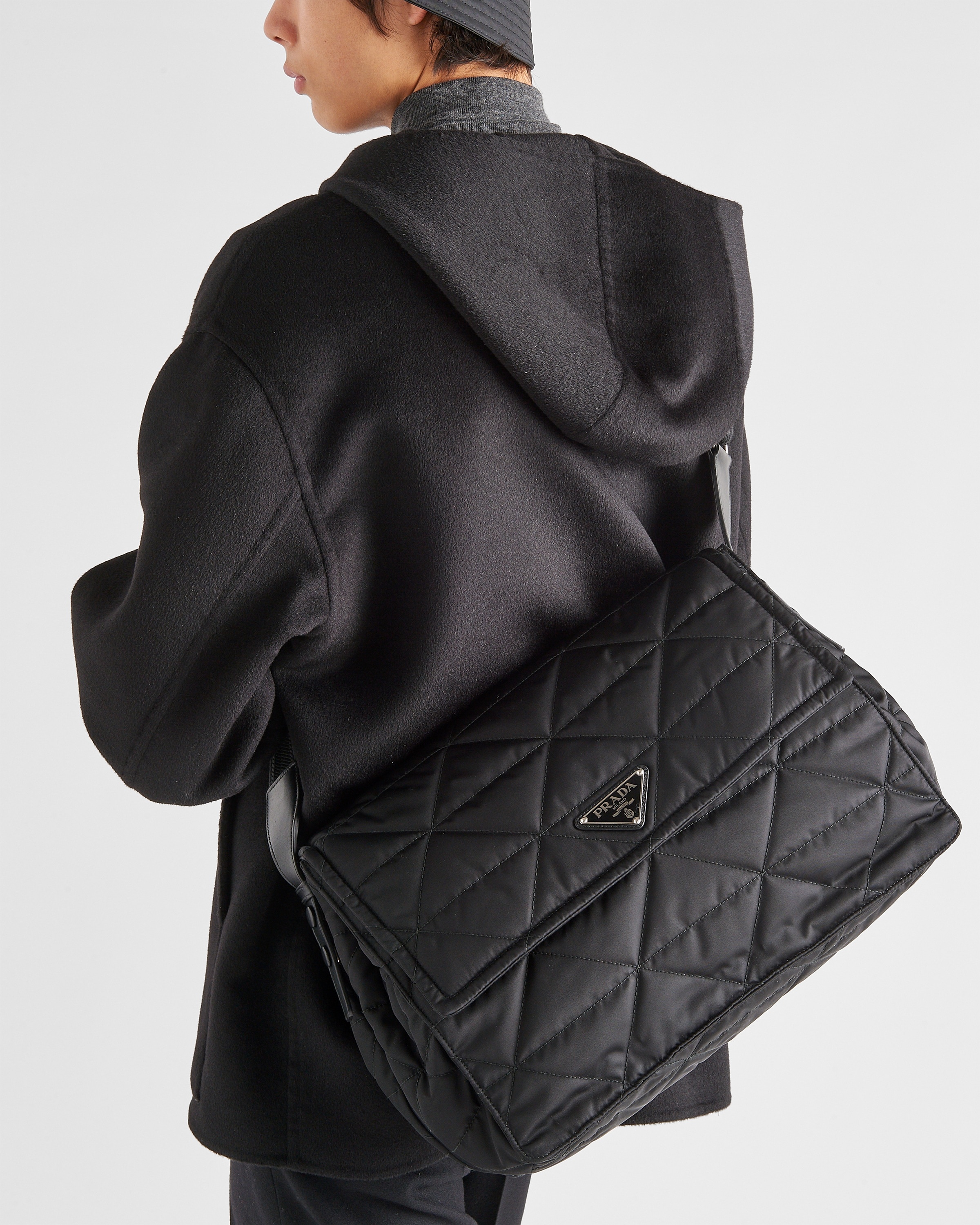Topstitched Re-Nylon shoulder bag - 2