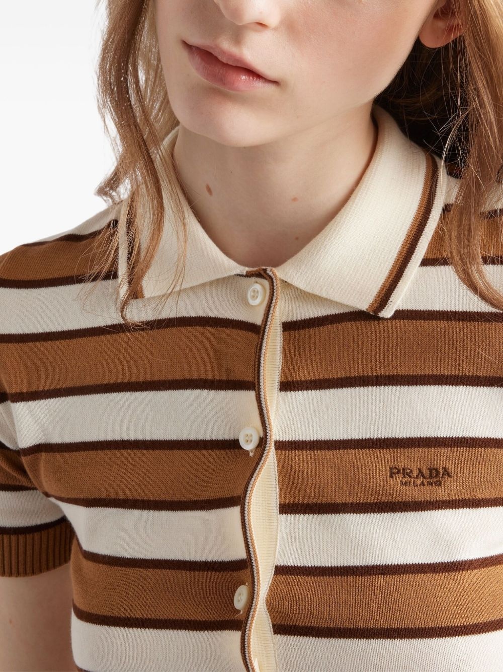 knitted polo top - 5