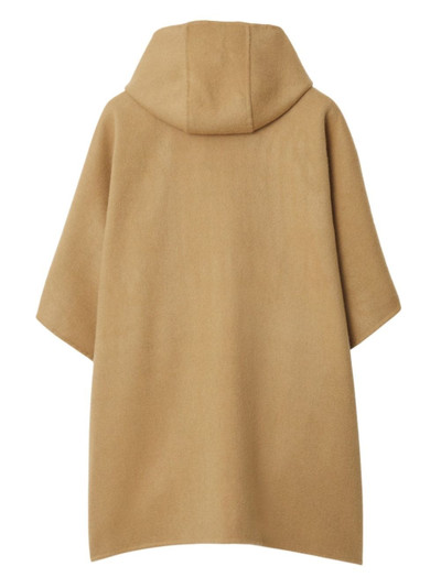 Burberry EKD-embroidered hooded cashmere cape outlook