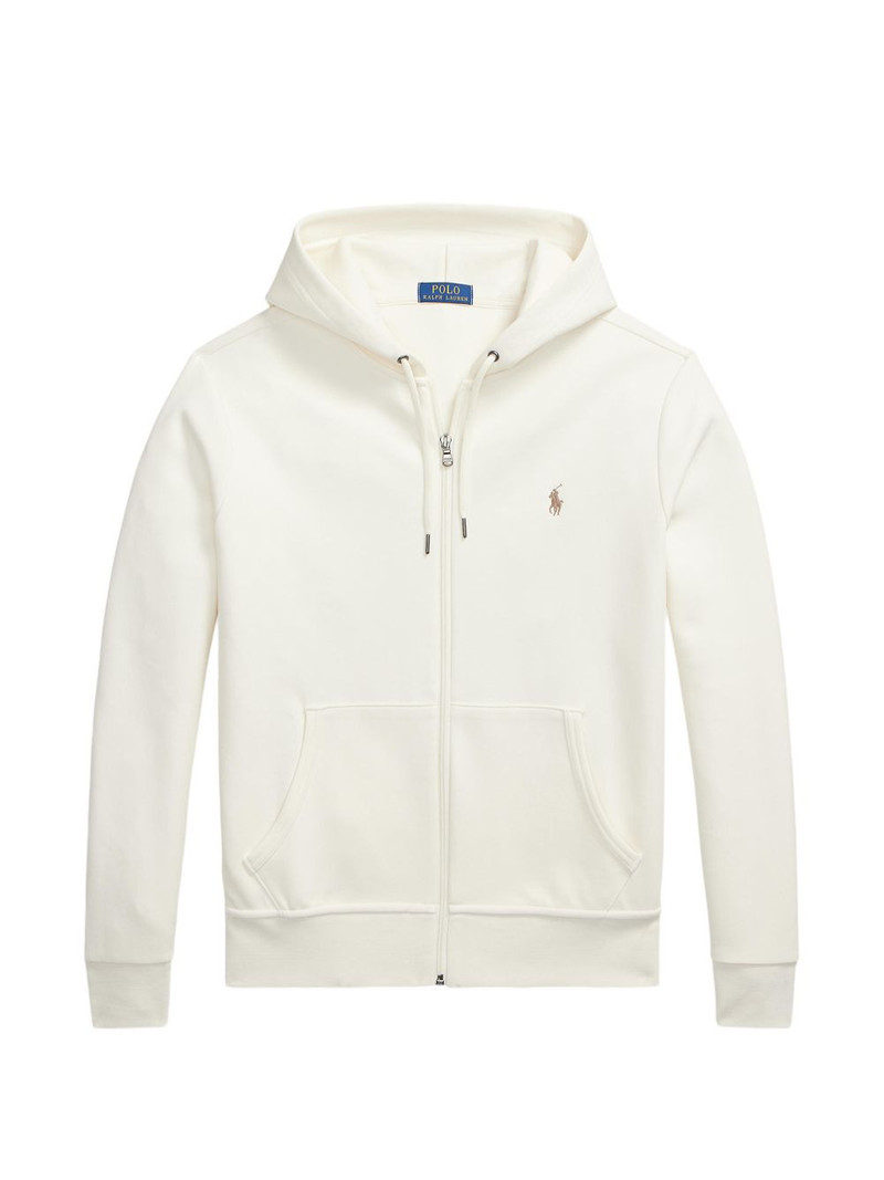logo-embroidered hoodie 1
