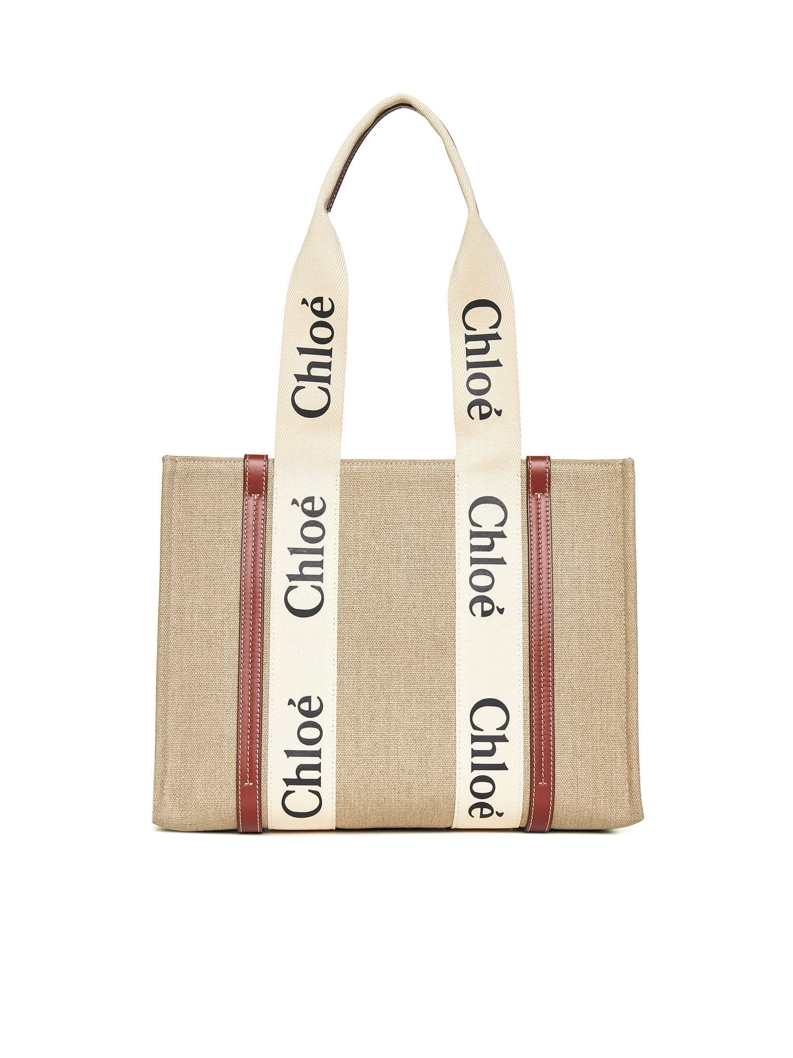 Chloé Women Woody Linen Tote Bag Chloè - 1
