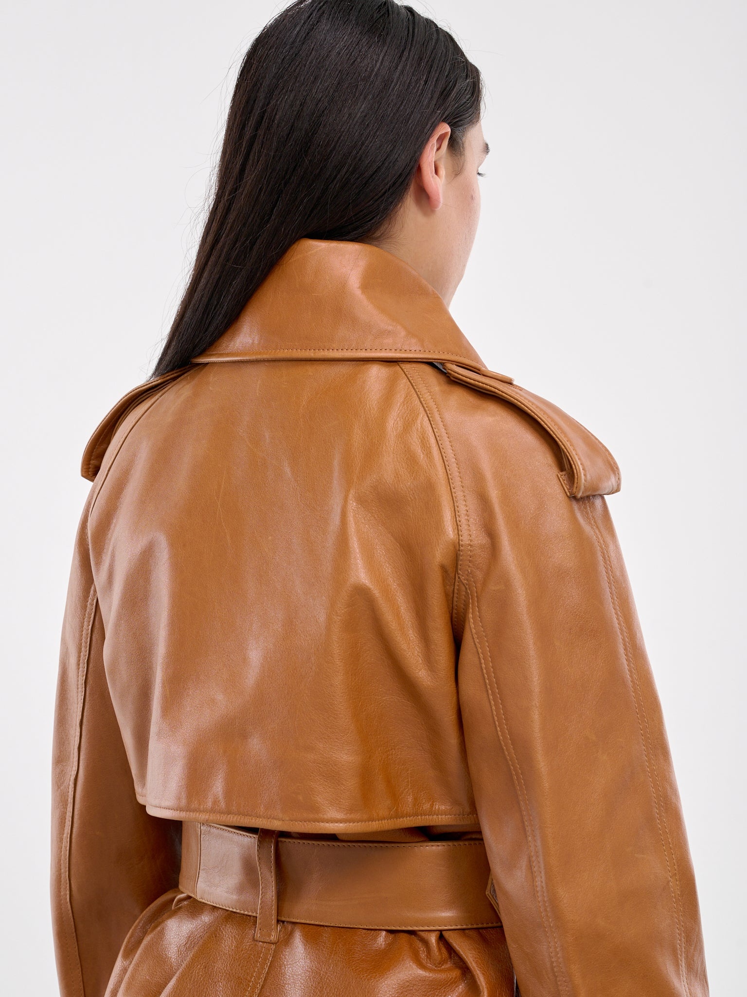 Leather Trench Jacket - 4