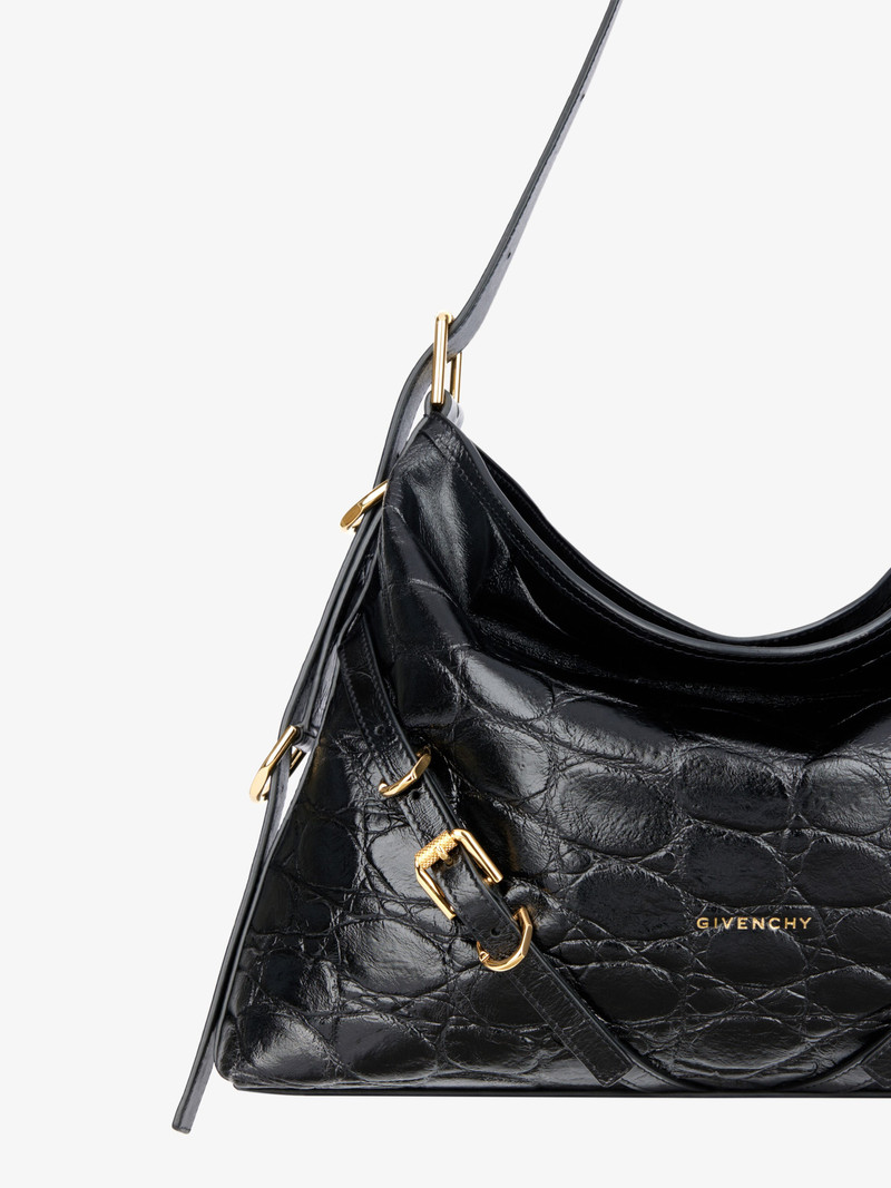 MEDIUM VOYOU BAG IN CROCODILE EFFECT LEATHER 6