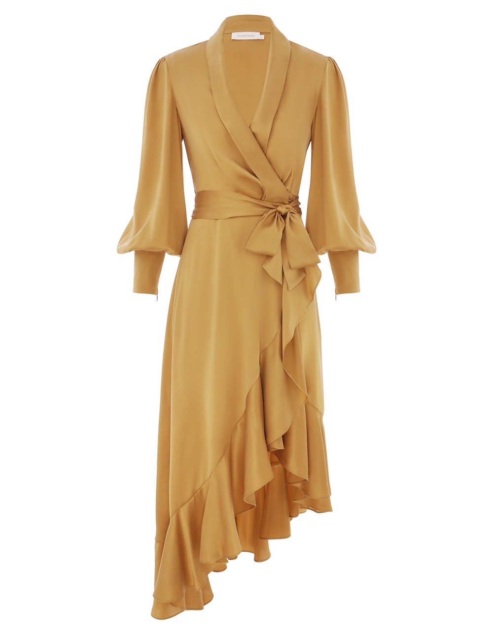 SILK WRAP MIDI DRESS - 1