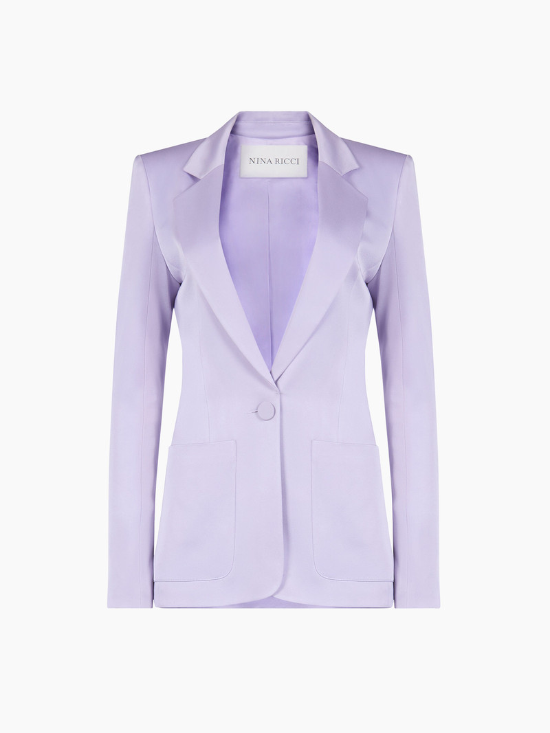 Crepe Satin Blazer - 1