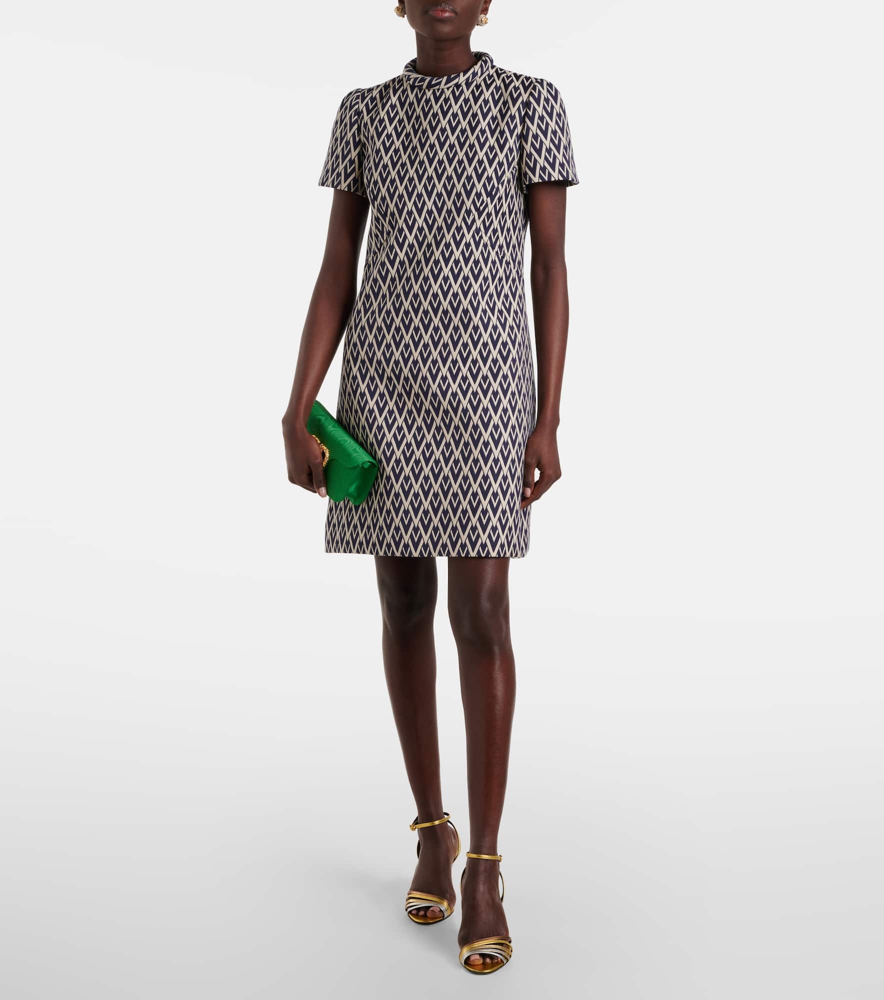 Wool jacquard minidress - 2