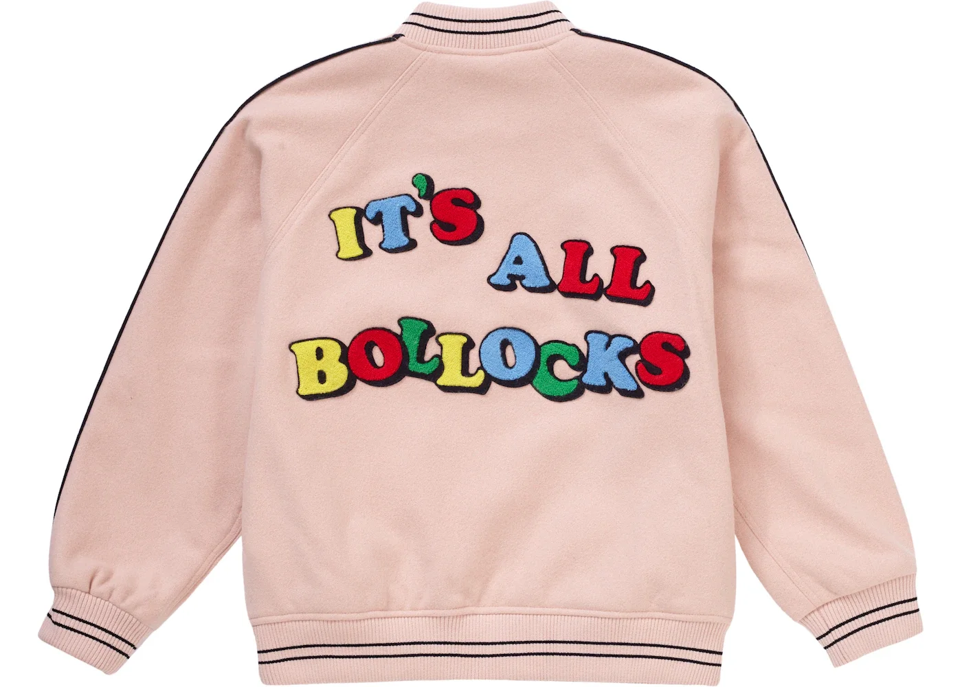 Supreme Jamie Reid It's All Bollocks Varsity Jacket Dusty Pink - 1