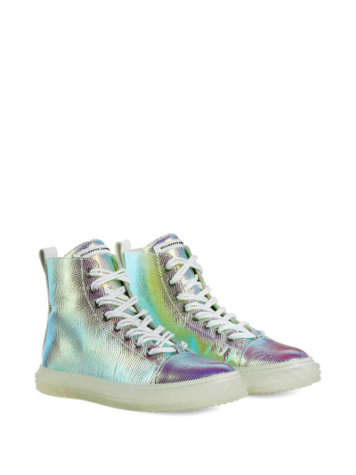 Giuseppe Zanotti Blabber shimmering lizard-effect sneakers outlook