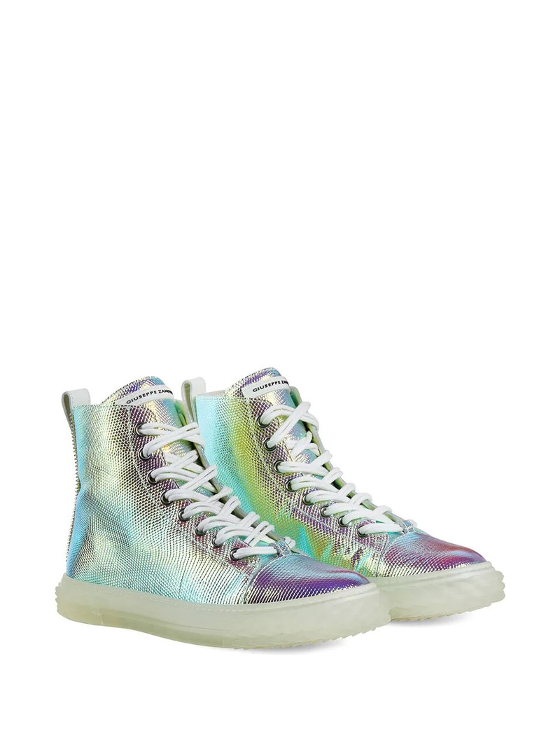 Giuseppe Zanotti Blabber shimmering lizard-effect sneakers outlook