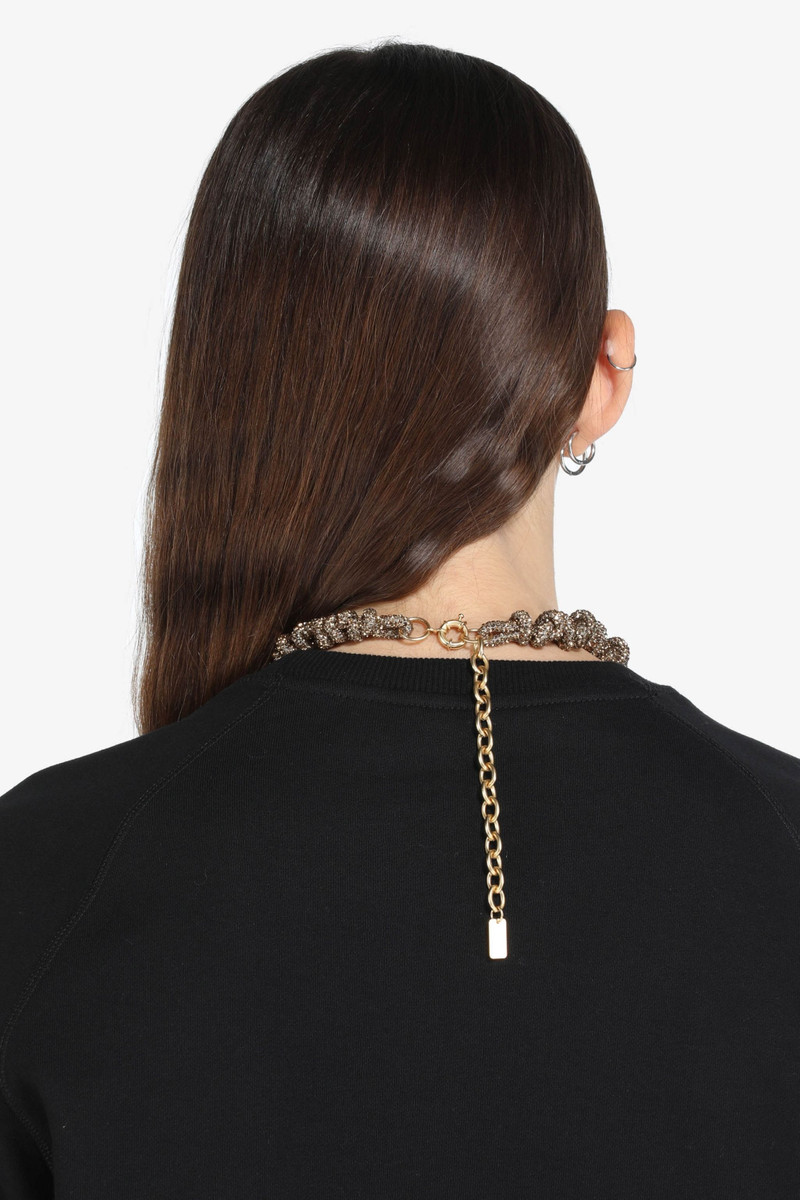 N°21 TWISTED CRYSTAL-EMBELLISHED NECKLACE outlook