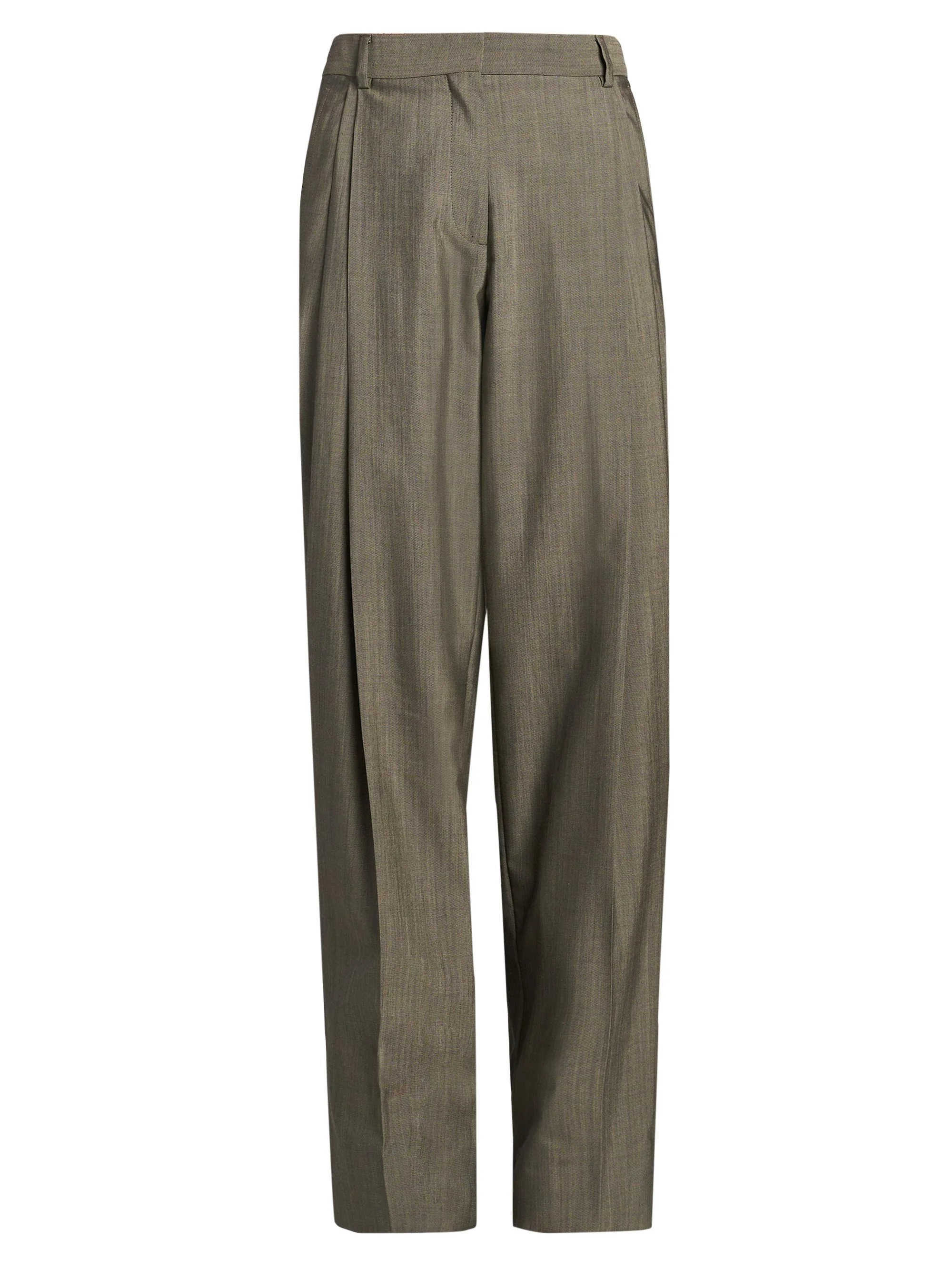 Women's Tropical Tailoring Straight Trousers - Sage Ink - 1