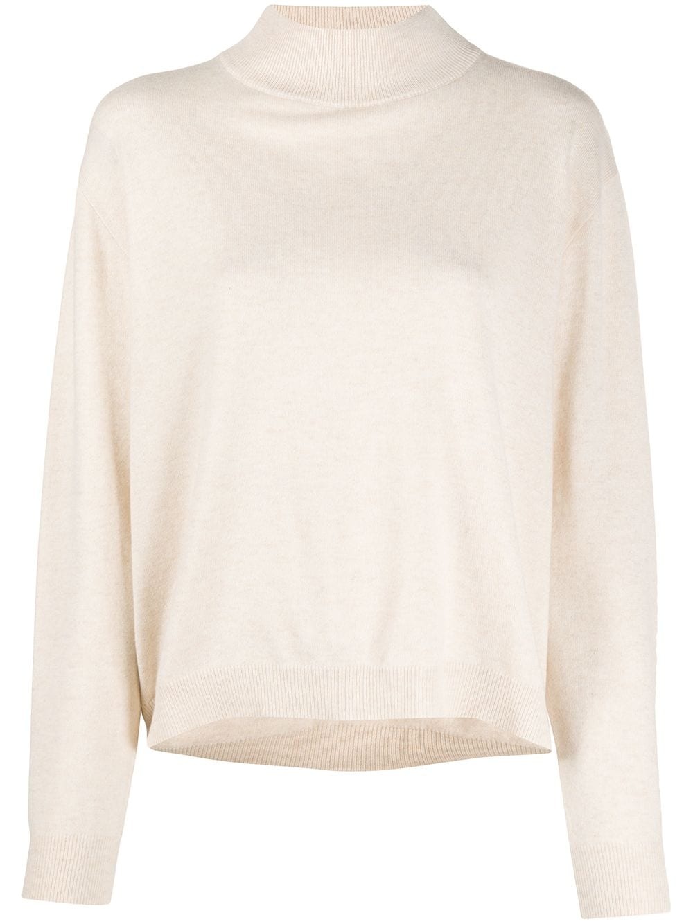 mock neck knitted jumper - 1