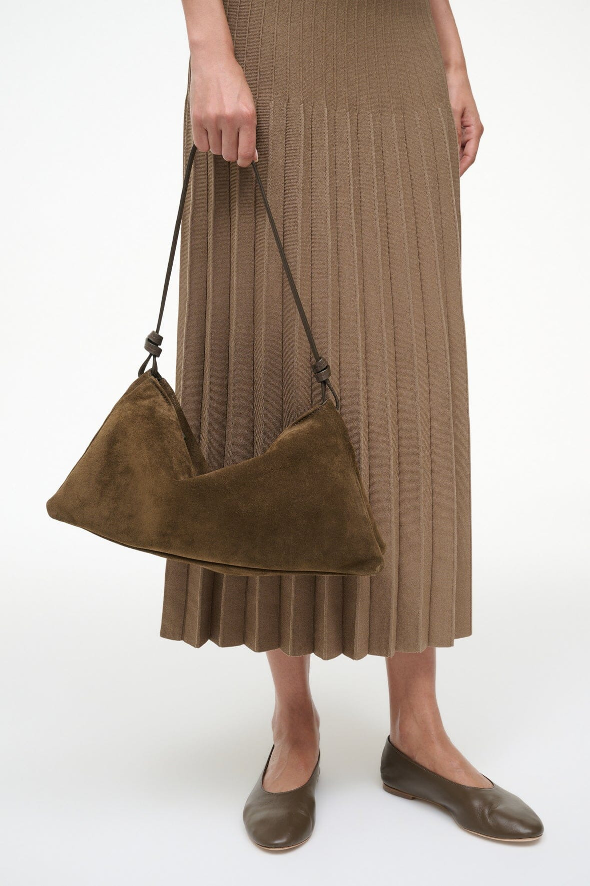 STAUD WALLY SHOULDER BAG TRUFFLE SUEDE - 7