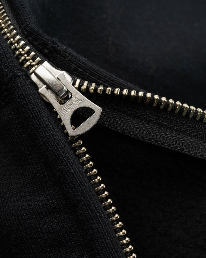 IHSW-80L-BLK PRINTED 14OZ ULTRA HEAVYWEIGHT LOOPWHEEL COTTON ZIPPERED HOODIE - BLACK 10