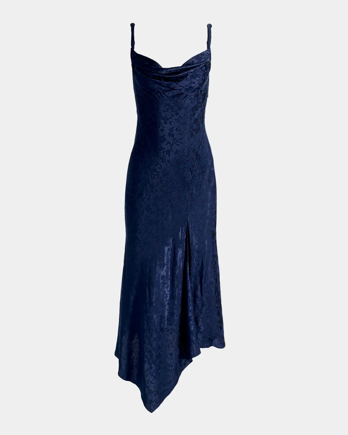Monique Twist Strap Cowl-Neck Midi Dress - 1