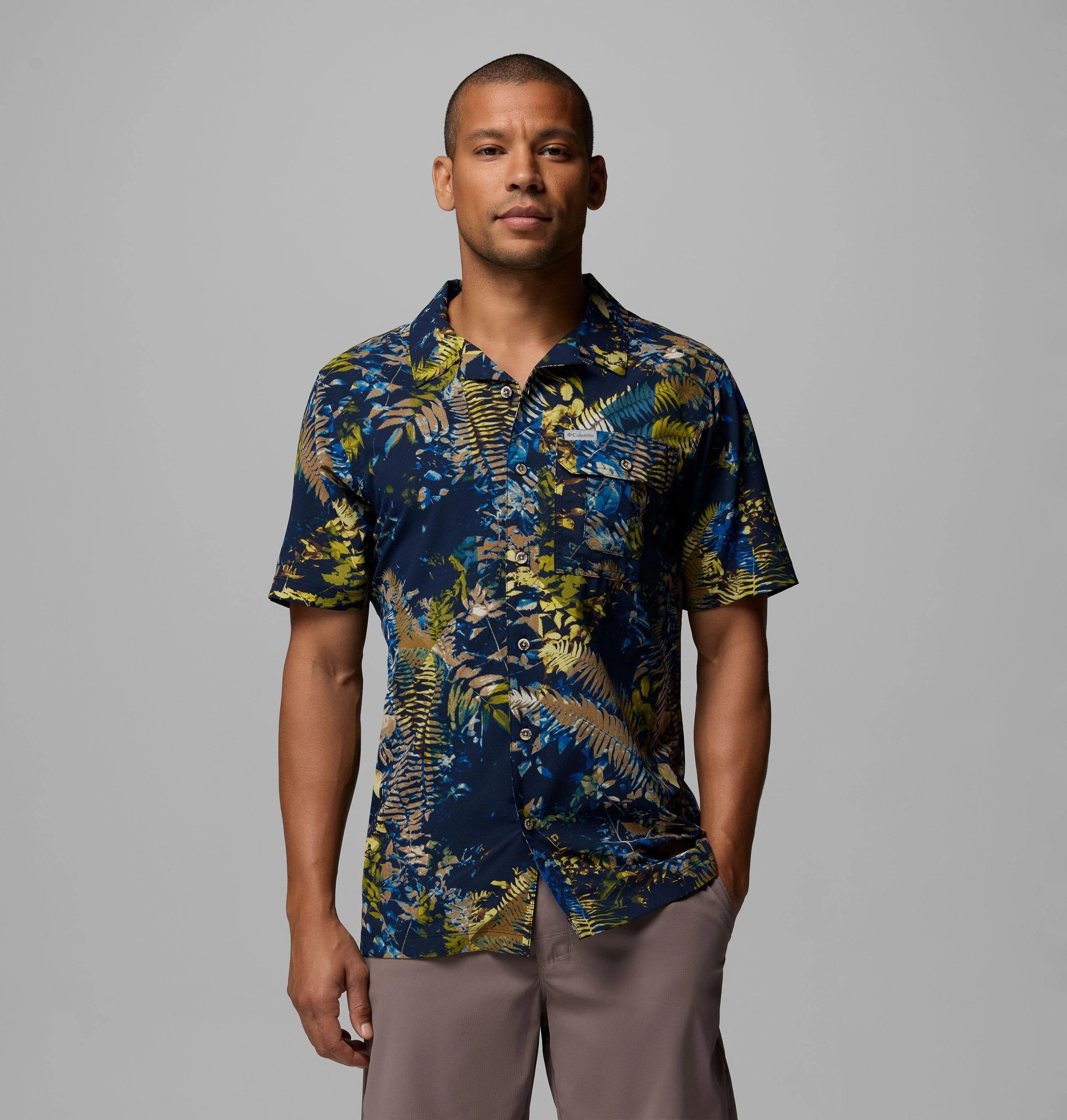 Men's Tech Trail Utility Printed Woven Short Sleeve Shirt - 1