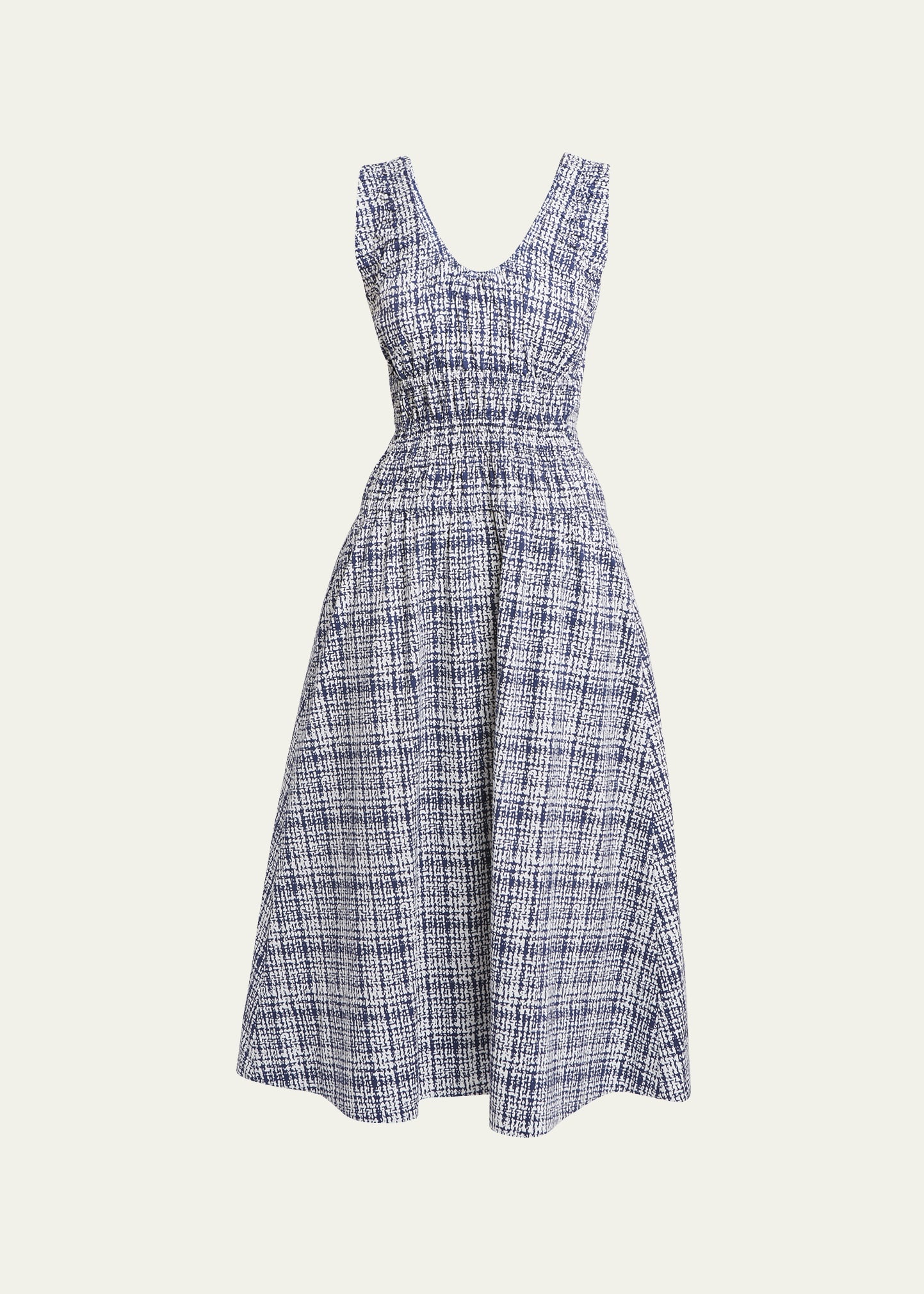 Penny Tweed Poplin A-Line Midi Dress - 1