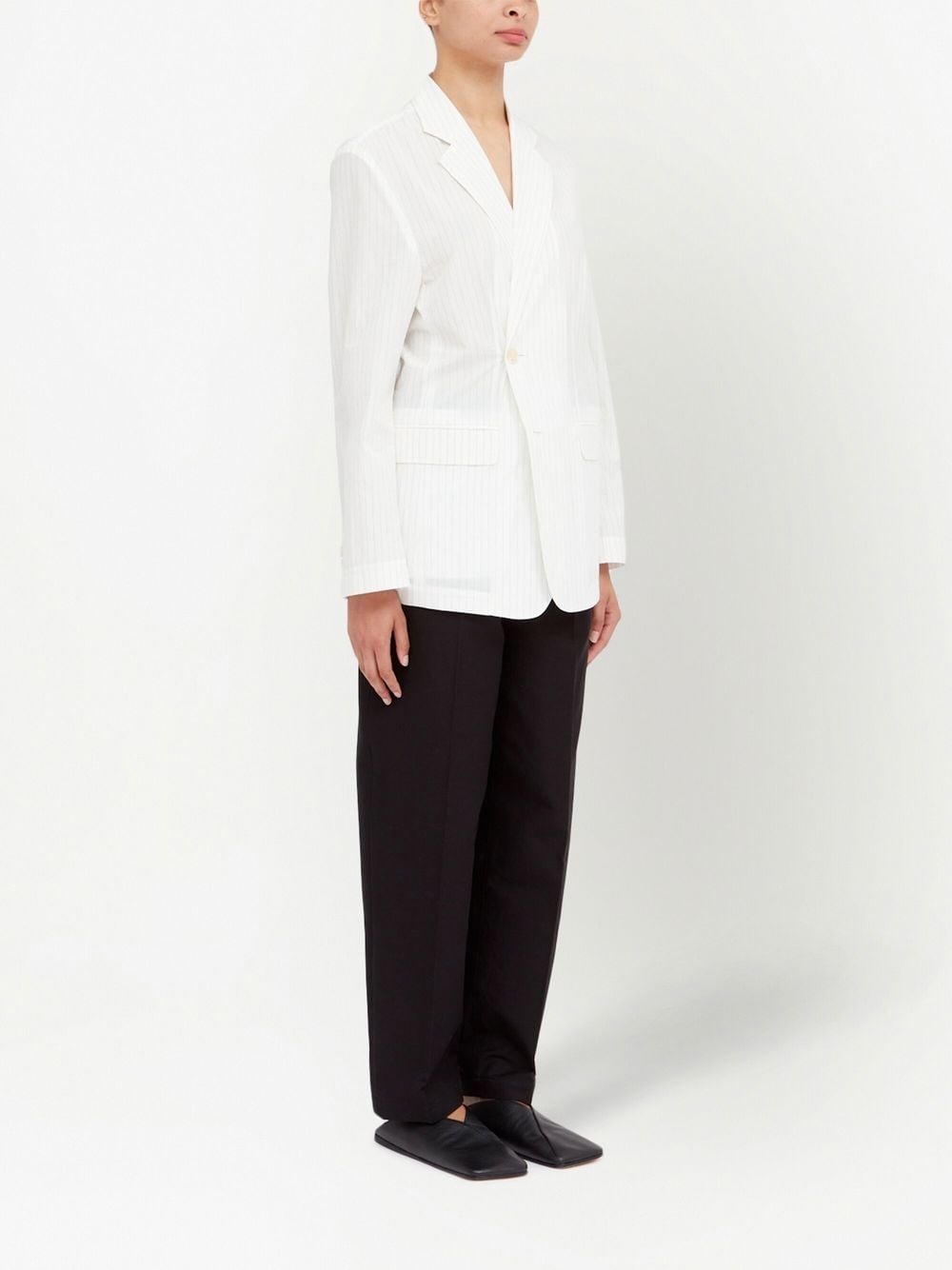 pinstripe double-breasted blazer - 3