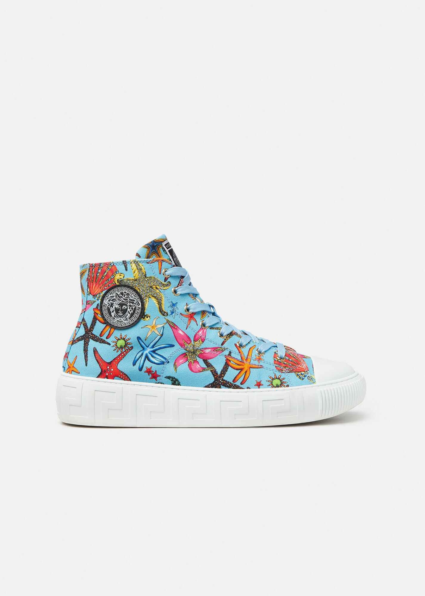 Greca Trésor Print High Top Sneakers - 1