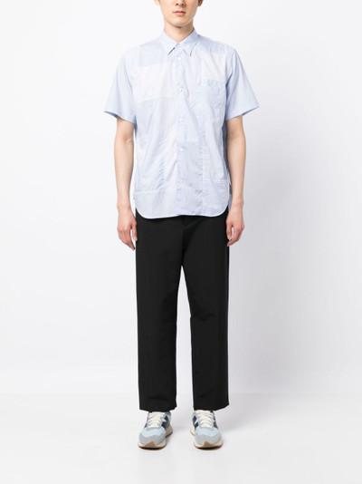 Comme des Garçons Homme striped patchwork cotton shirt outlook