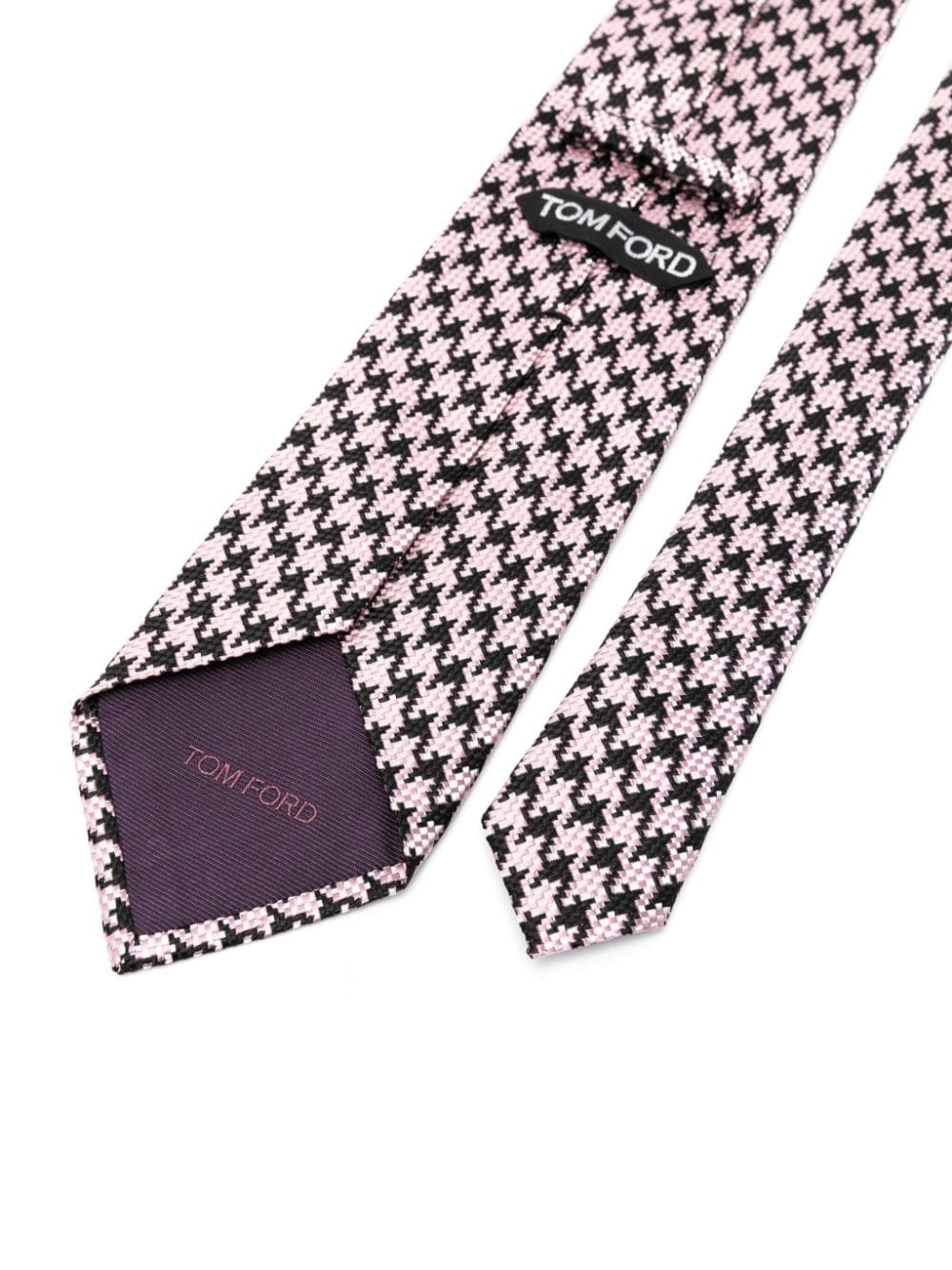 houndstooth-pattern silk tie - 3