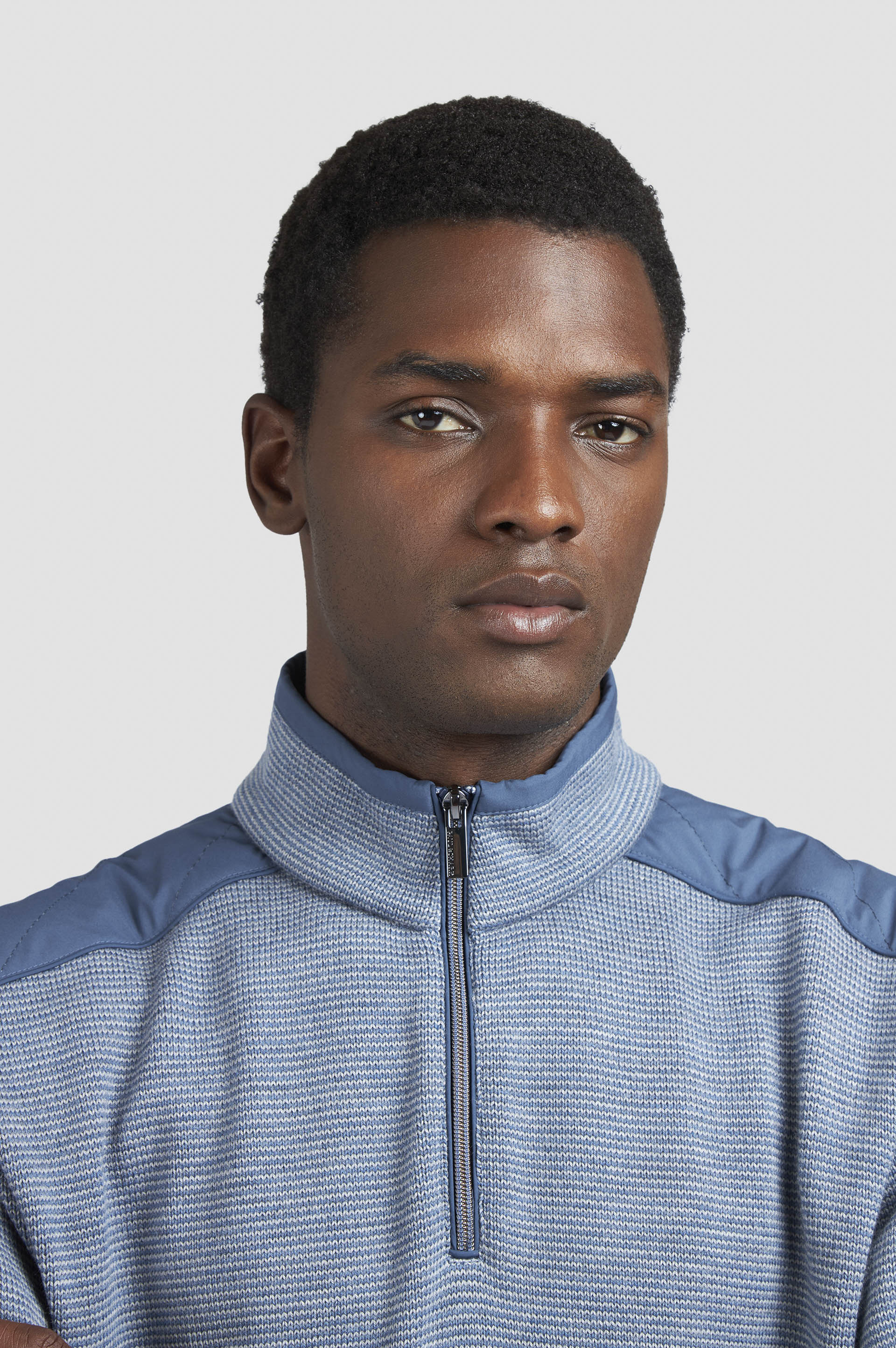 SOFT COOL TOUCH WOOL HALF ZIP SWEATER WITH TYPHOON® PLATINUM DETAILS - 4