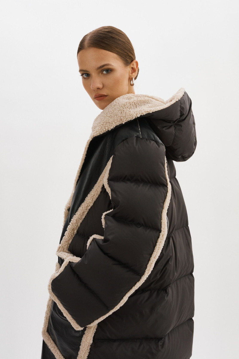 REXANA | Mixed Media Puffer Coat 3
