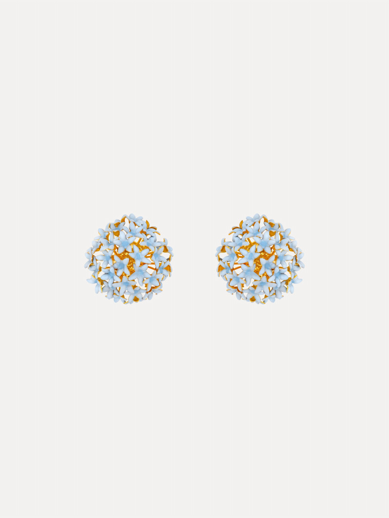 SMALL FOXGLOVE POMPOM CLIP-ON EARRINGS 1