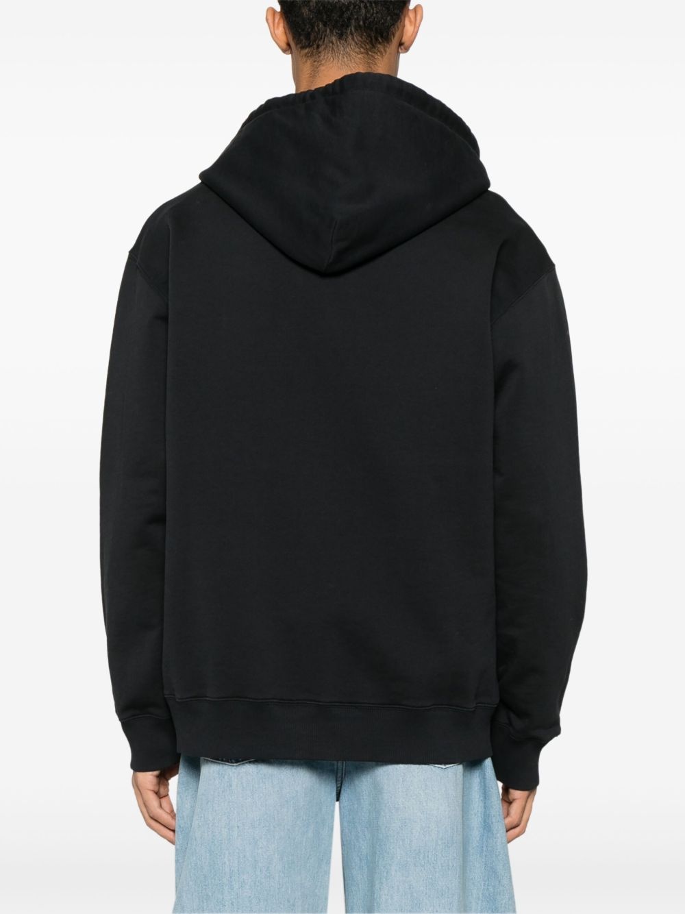 numbers-print hoodie - 4
