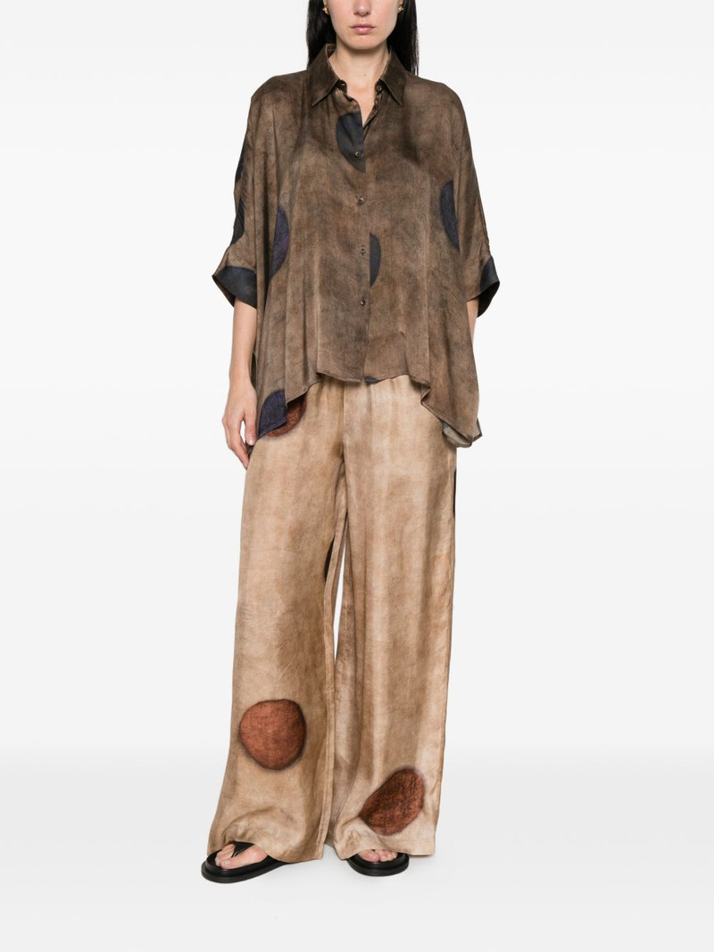 UMA WANG Pansy dot-print trousers outlook