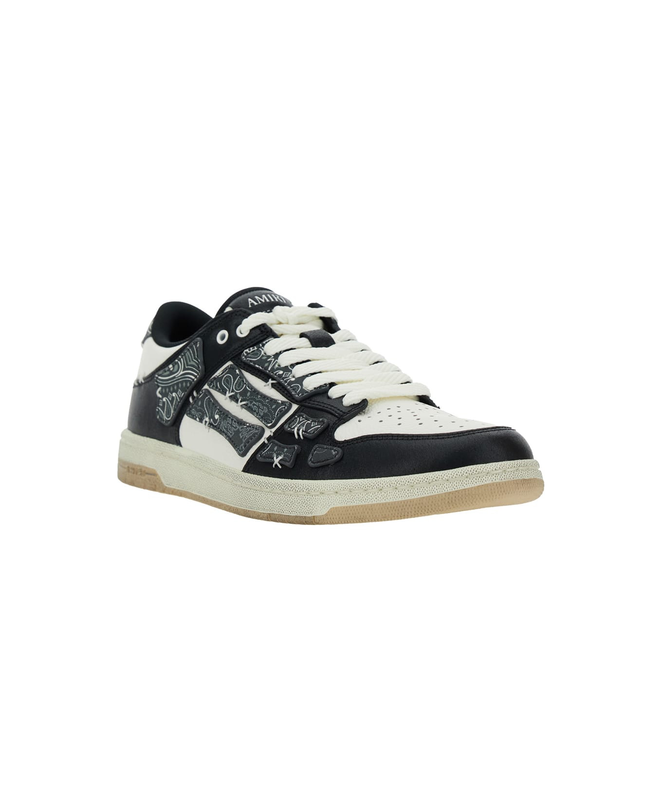 'skel Top' Black Low Top Sneakers With Logo Patch On The Tongue And Logo Lettering On The Heel In Le - 2
