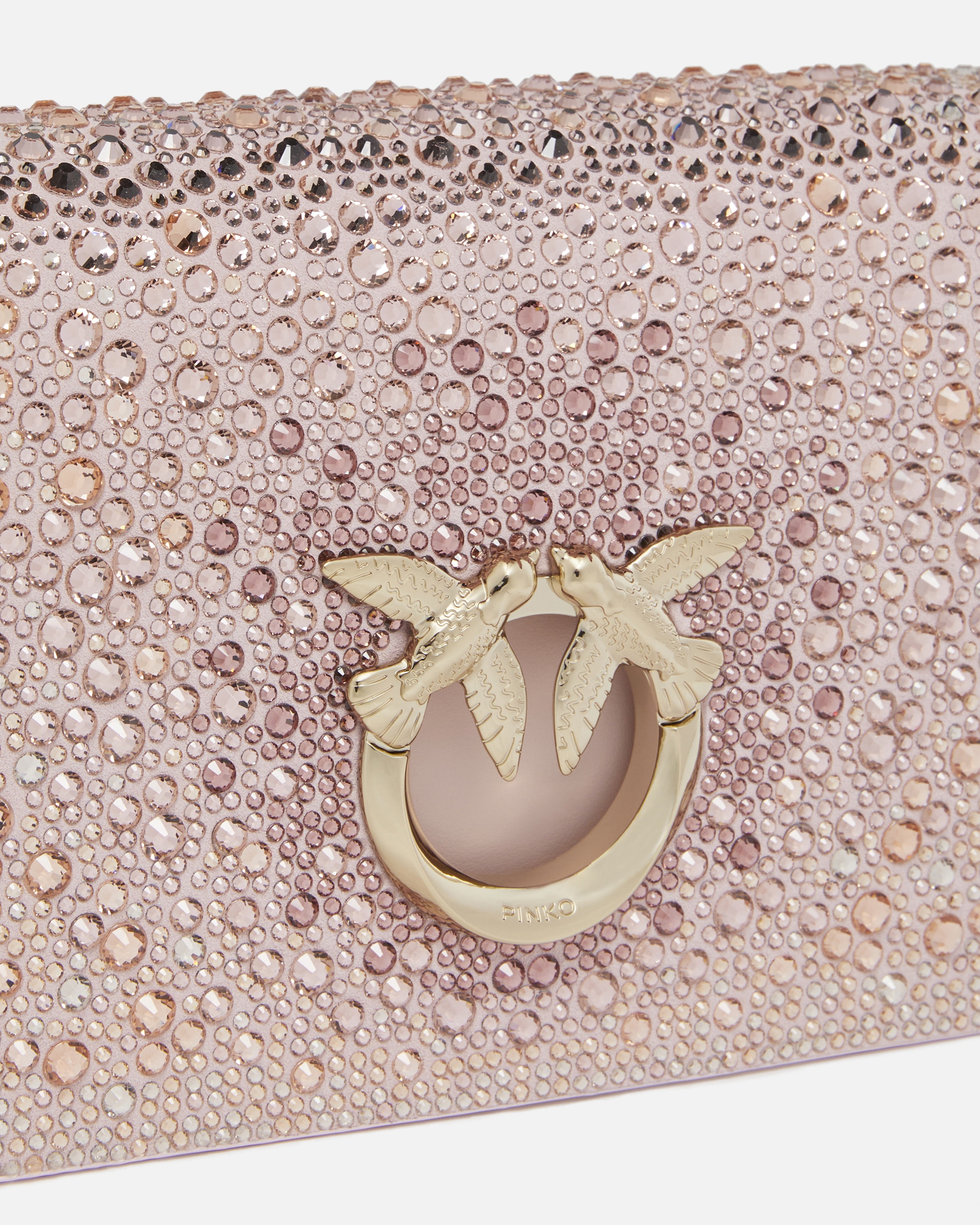 PINKO GALLERIA FULL-RHINESTONE MINI LOVE BAG CLICK - 3