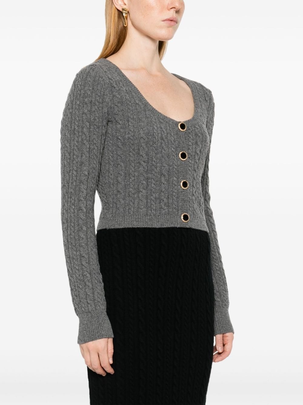 knitted wool cardigan - 3