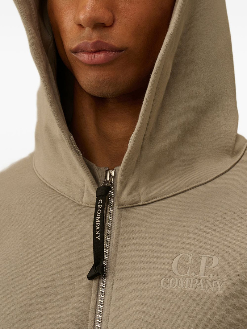 logo-detail zip-up hoodie 6