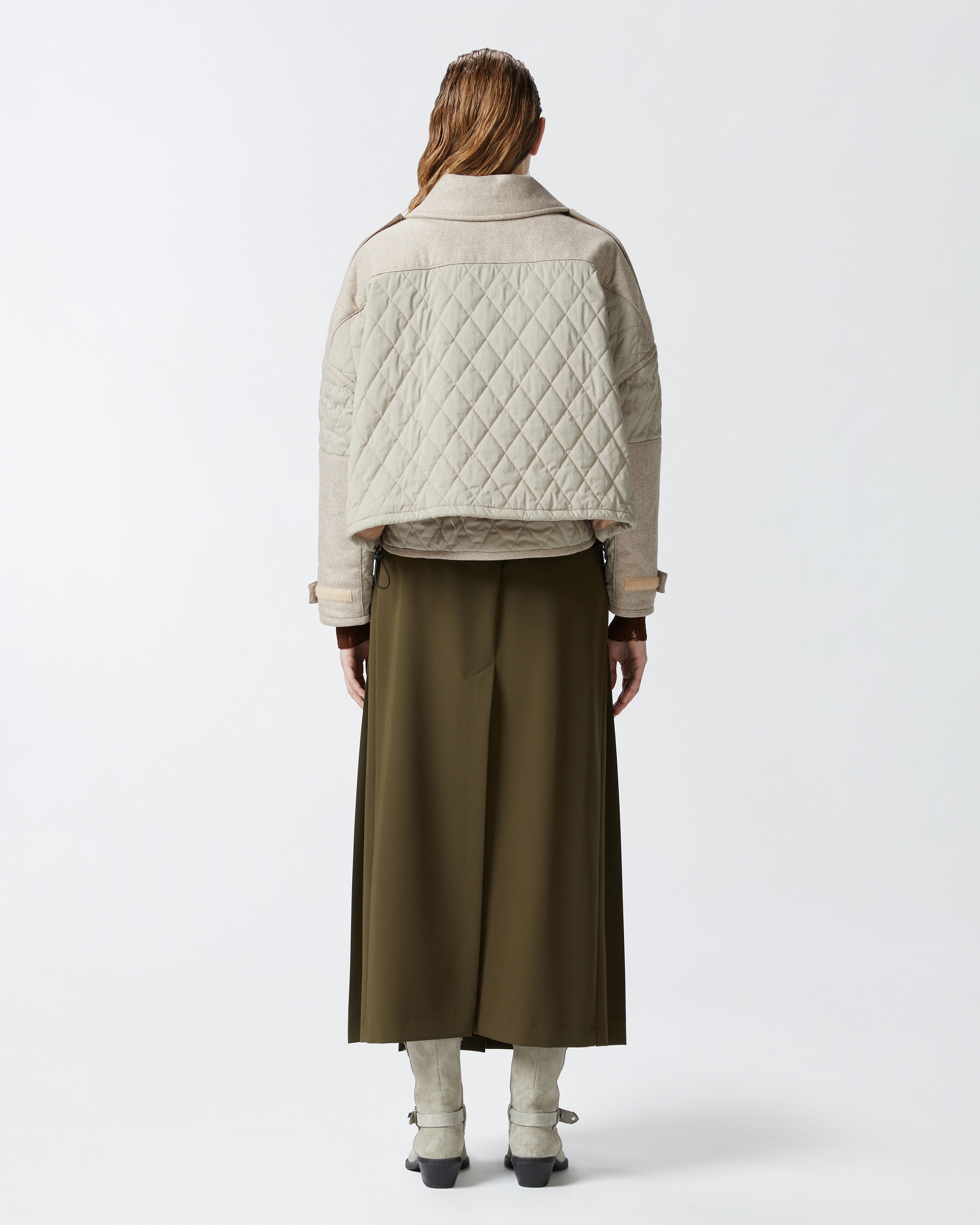 SHORT QUILTED PARKA WITH FELT INSERTS - 4