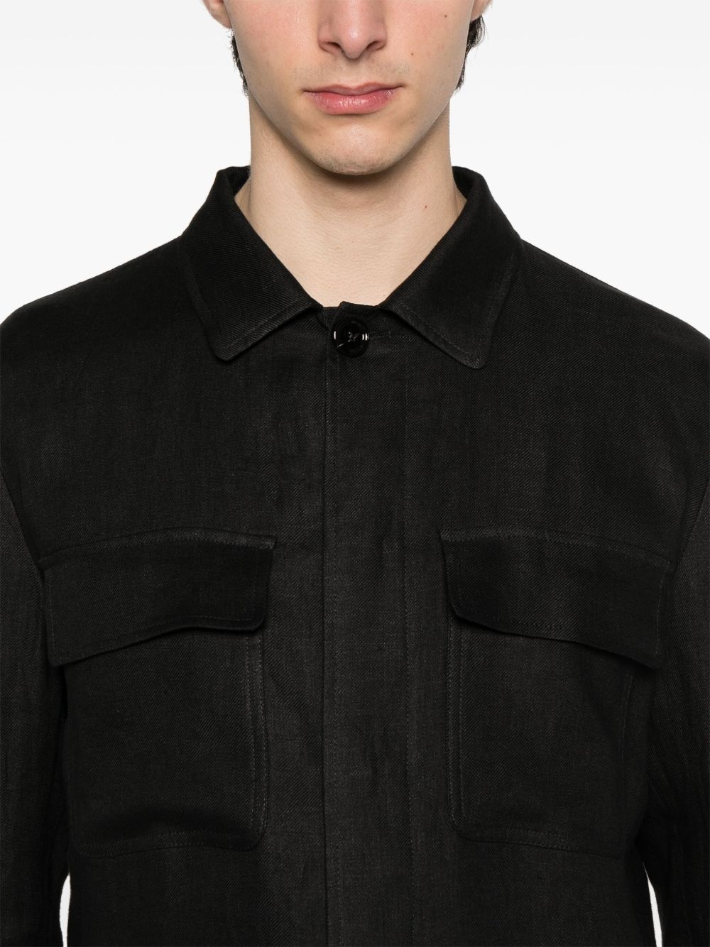 linen overshirt - 5