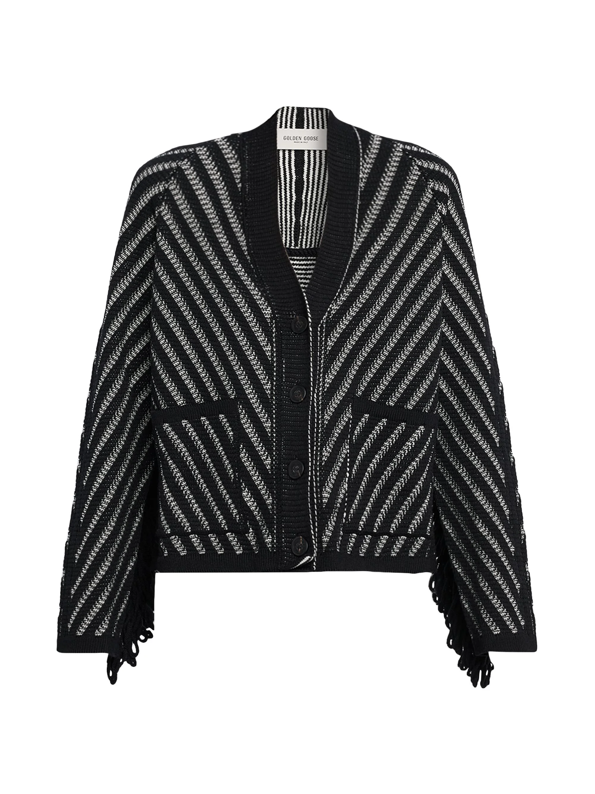Women's Journey Olidia Fringed Cardigan - Black - 1