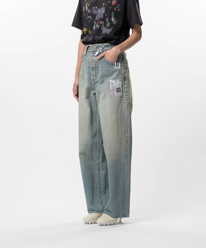 Amateur Sewn Like Wide Denim Pants 15