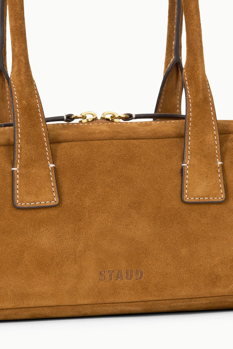 STAUD DUDE SHOULDER BAG TAN SUEDE 5
