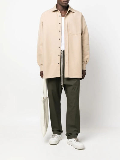 Rick Owens drawstring cotton trousers outlook