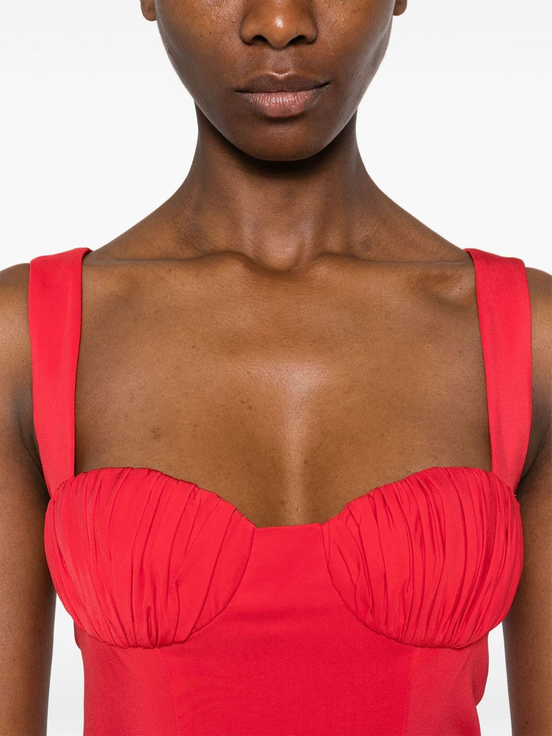 gathered-detail maxi dress 5