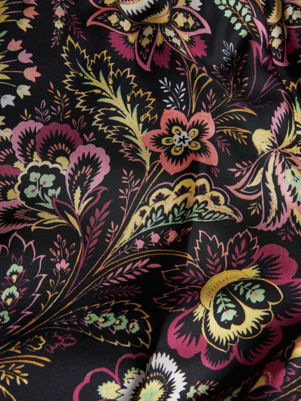 twill-print straight-legged trousers - 6
