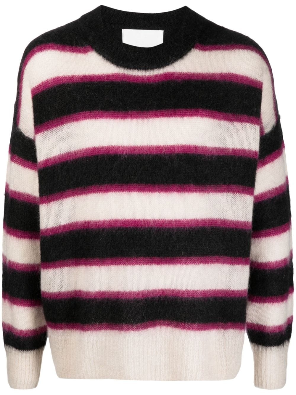 crew-neck striped jumper - 1